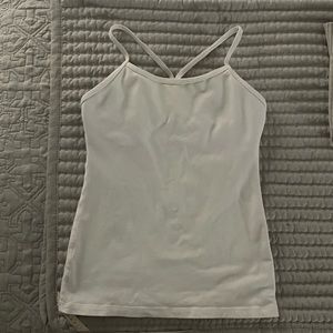 Lululemon white tank top with built-in bra